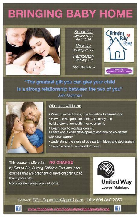 Event: Bringing Baby Home free workshop for couples, Feb 2+3