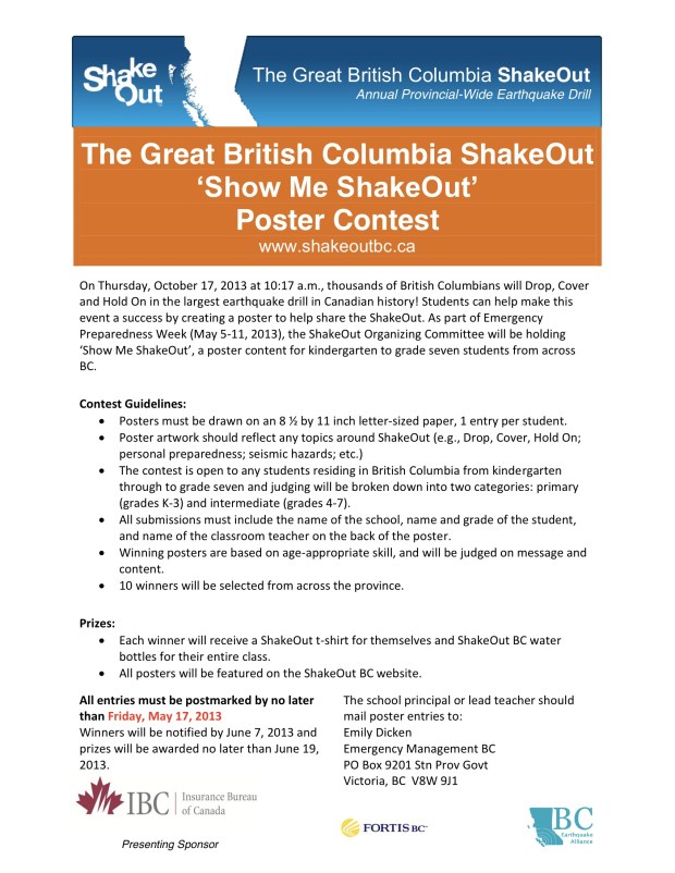 Shake out poster