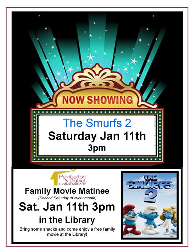 Family movie Jan 11 Smurfs2