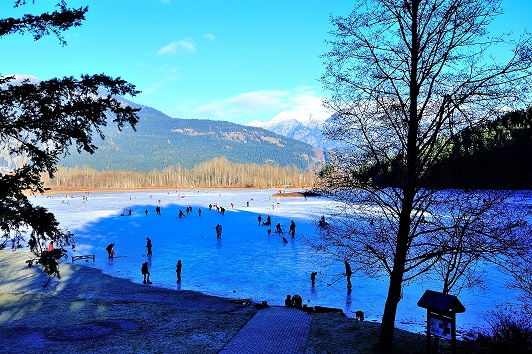 Ice Skating on One Mile Lake - Photo Courtesy of Dave Steers