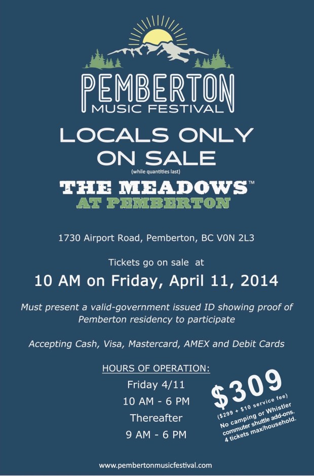 PMF 2014 Locals on sale poster