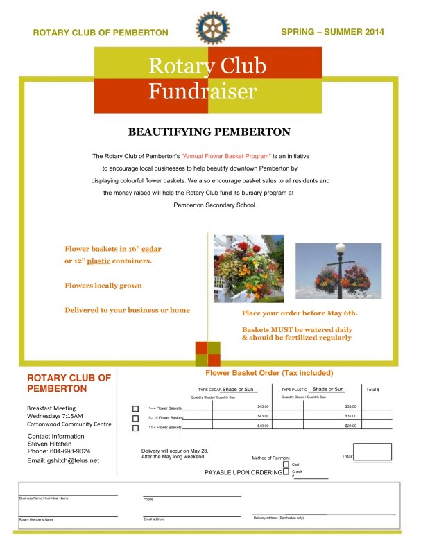 Rotary Flower baskets