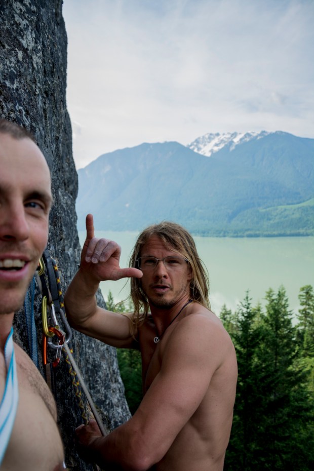 Belay at Lillooet Edge