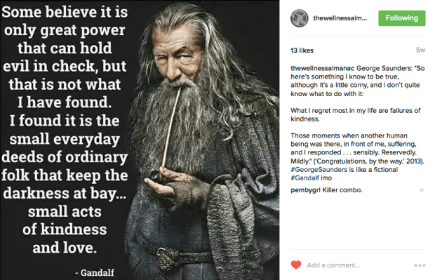 Gandalf George Saunders and Paul Cumin